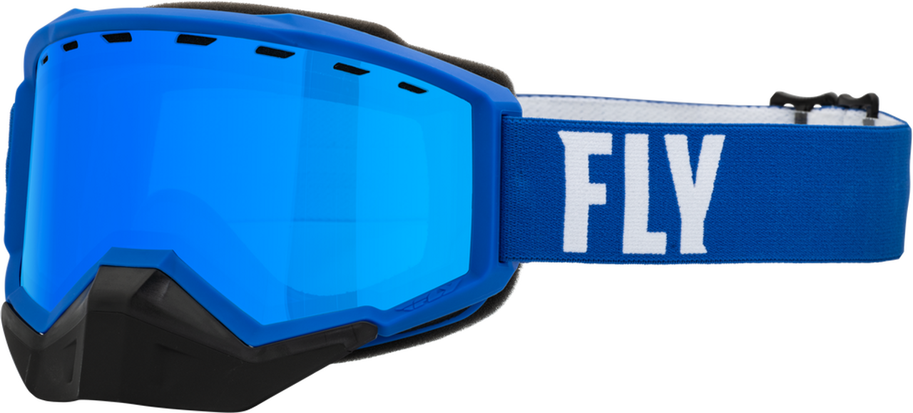 FOCUS SNOW GOGGLE | BLUE/WHITE WITH SKY BLUE MIRROR LENS