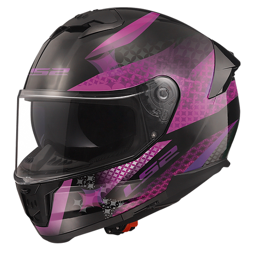 LS2 STREAM II HELMET | MATTE BLACK/PINK