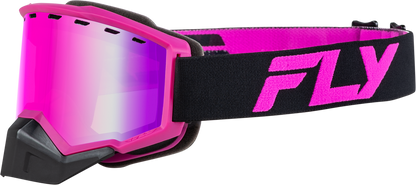 FOCUS SNOW GOGGLES | BLACK/PINK WITH PINK MIRROR ROSE LENS
