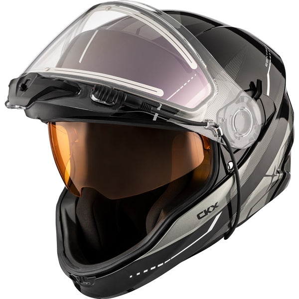 CKX CONTACT ARTIK HELMET W/ E-SHIELD | GLOSSY GREY