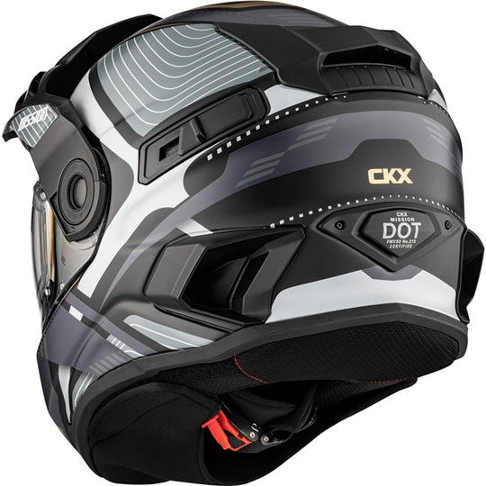 CKX MISSION FREE-FACE HELMET W/ E-SHIELD | MATTE TITANIUM