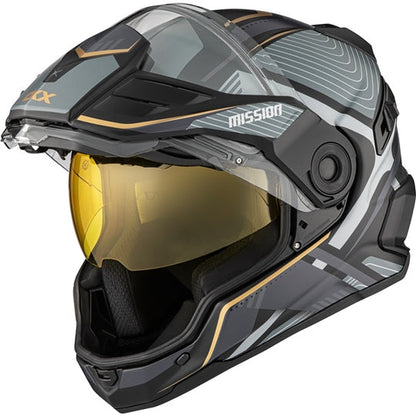 CKX MISSION FREE-FACE HELMET W/ E-SHIELD | MATTE TITANIUM