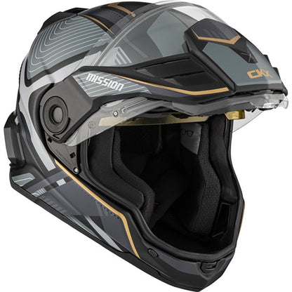 CKX MISSION FREE-FACE HELMET W/ E-SHIELD | MATTE TITANIUM