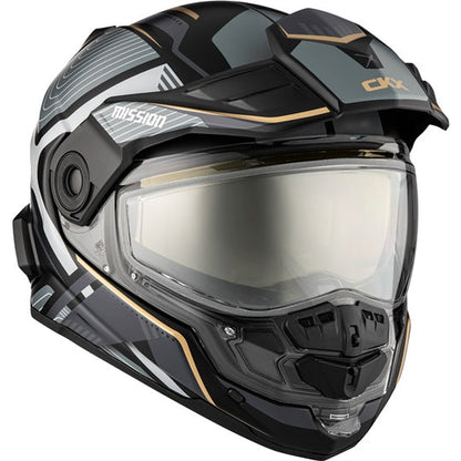 CKX MISSION FREE-FACE HELMET W/ E-SHIELD | MATTE TITANIUM