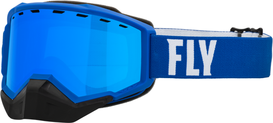 FOCUS SNOW GOGGLE | BLUE/WHITE WITH SKY BLUE MIRROR LENS