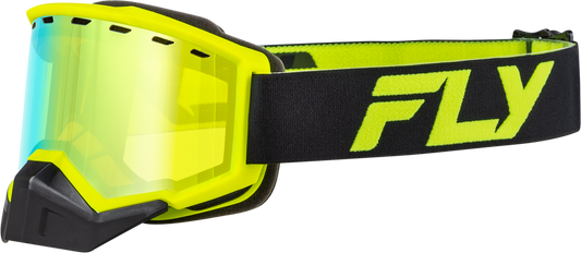 FOCUS SNOW GOGGLES | BLACK/HIVIZ WITH GOLD MIRROR/YELLOW LENS