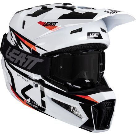 JUNIOR HELMET KIT MOTO 3.5 W/ 2.5 GOGGLE | WHITE