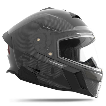 DELTA V COMMANDER HELMET | CARBON FIBER w/ CARDO COMMUNICATION