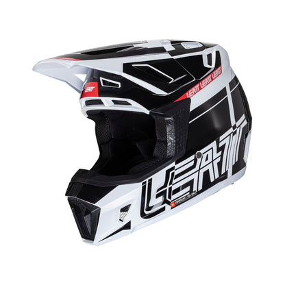 LEATT- HELMET KIT MOTO 7.5 W/ 4.5 GOGGLES | BLACK & WHITE