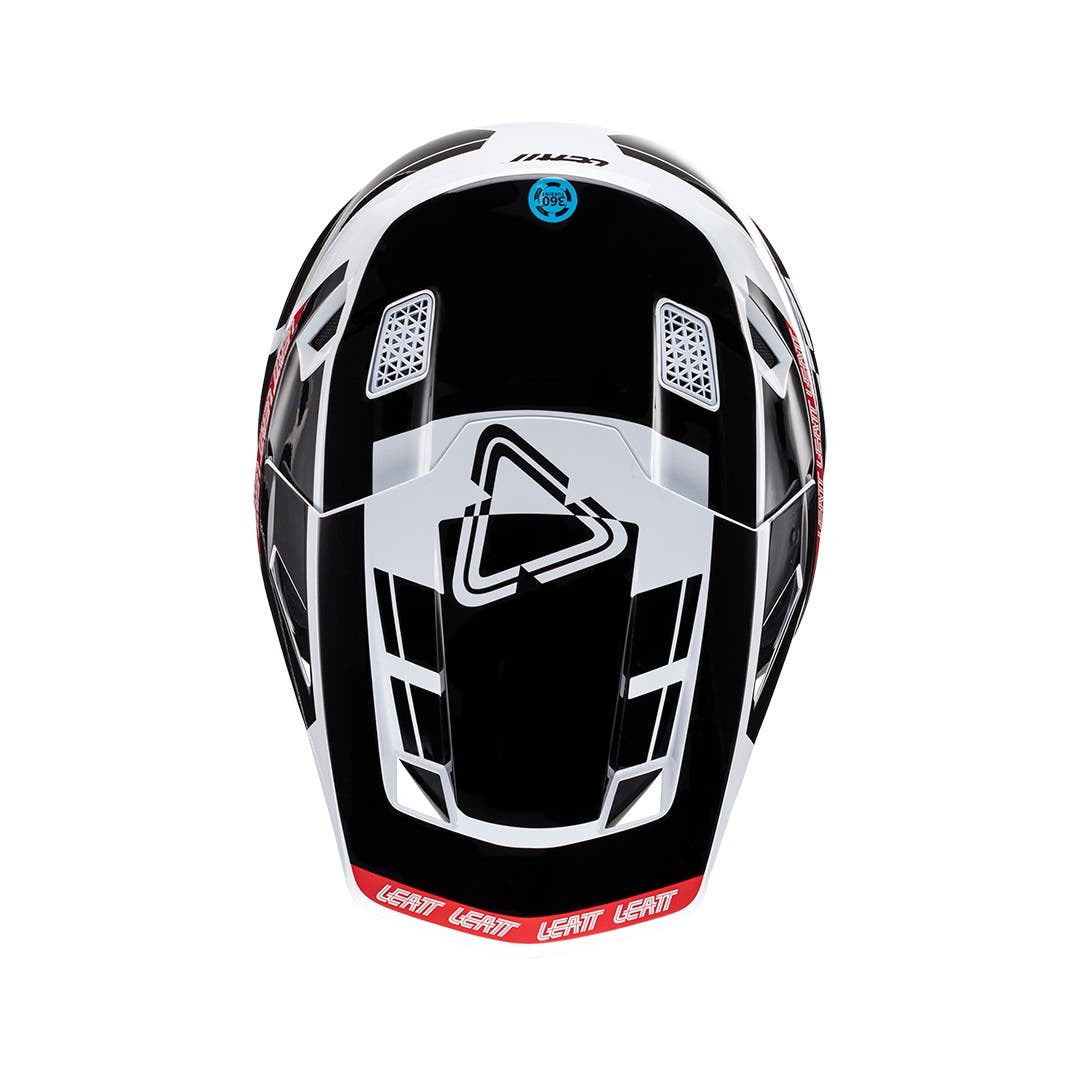 LEATT- HELMET KIT MOTO 7.5 W/ 4.5 GOGGLES | BLACK & WHITE