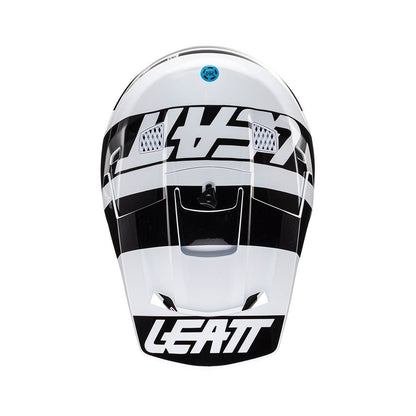 LEATT- HELMET KIT MOTO 3.5 W/ 4.5 GOGGLES | BLACK & WHITE