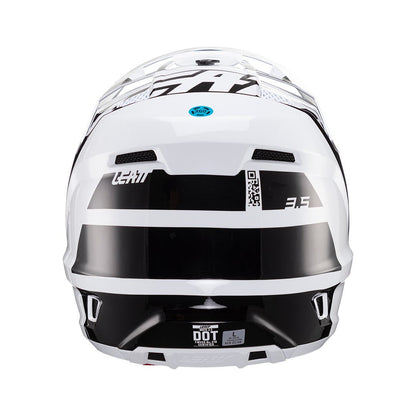 LEATT- HELMET KIT MOTO 3.5 W/ 4.5 GOGGLES | BLACK & WHITE