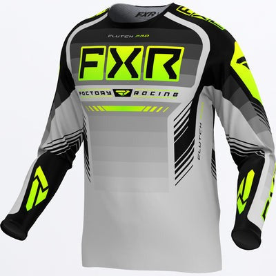 FXR- CLUTCH PRO MX JERSEY | GREY/HI-VIZ