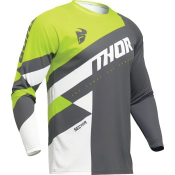 THOR- SECTOR CHECKER JERSEY | GRAY/ACID