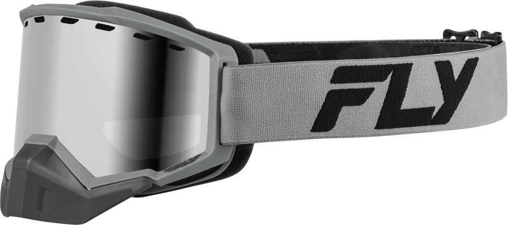 FOCUS SNOW GOGGLES | SILVER/CHAR WITH SILVER MIRROR SMOKE LENS