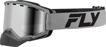 FOCUS SNOW GOGGLES | SILVER/CHAR WITH SILVER MIRROR SMOKE LENS
