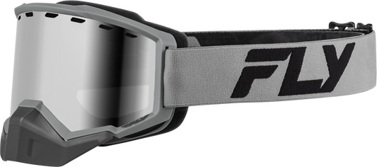 FOCUS SNOW GOGGLES | SILVER/CHAR WITH SILVER MIRROR SMOKE LENS