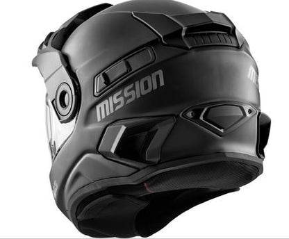 CKX Mission AMS Full Face Helmet Solid - Winter | Matte Black