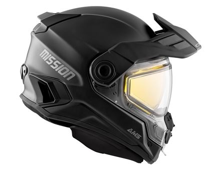 CKX Mission AMS Full Face Helmet Solid - Winter | Matte Black